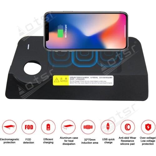 QI Car Wireless Charger For JEEP Cherokee 2018 Intelligent Infrared Fast Charging Phone Charger for iPhone Samsung Huawei