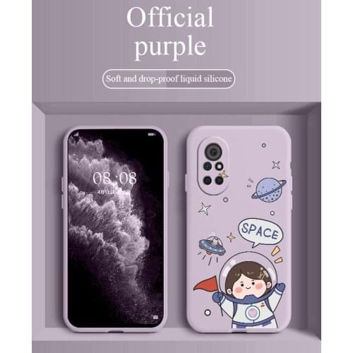 Space Girl Phone Case For Huawei Nova8 8Pro 8SE Nova 7 7Pro 7SE 6 6se 5 5Pro 5Z 5I 5Ipro 5T 4 4E Liquid Silicone Cover