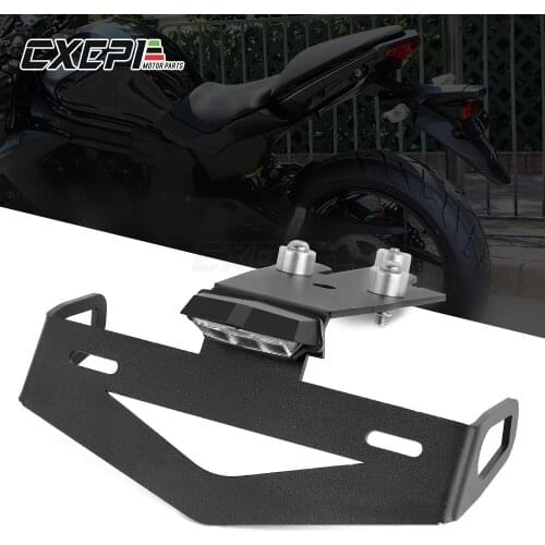 Motorcycle License Plate Frame Holder Bracket with Light for KAWASAKI ER-6N ER-6F NINJA 650 ER6N ER6F ER6N