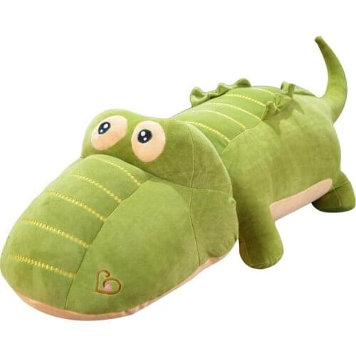 Dorimytrader 135cm Jumbo Animal Crocodile Plush Toy 53'' Big Stuffed Soft Cartoon Alligator Pillow Children Play Doll DY60819