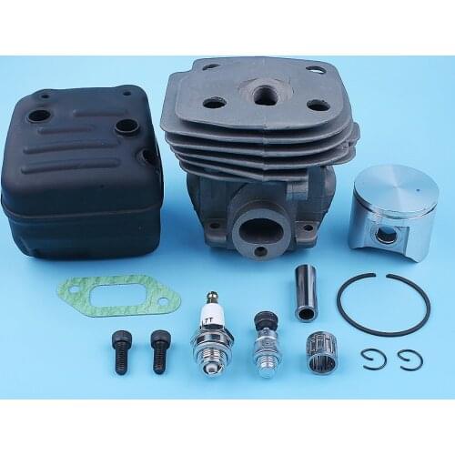 47mm Big Bore Cylinder Exhaust Muffler Kit For Husqvarna 357XP 359 357 XP Chainsaw Nikasil Coated Top End Silencer Bearing Parts