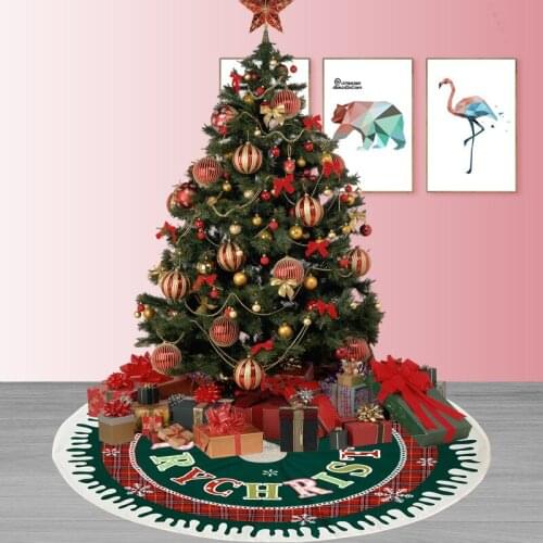 Christmas Tree Skirts Christmas Tree Decorations Floor Mat Red And Green Letters Home Decor New Year Gift 90x90cm