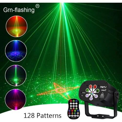 Colorful Pattern DJ Disco Laser Stage Light USB Rechargable Effect Light for KTV Bar Party Dancing Holiday Decor Christmas Gift