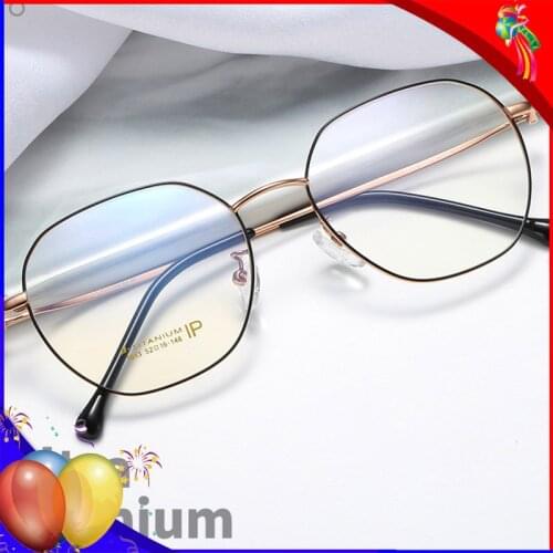 Lightweight Titanium Retro Eyeglasses Frame Round Flat Mirror Optical Spectacles Frame Myopia Prescription Glasses Frame Women M