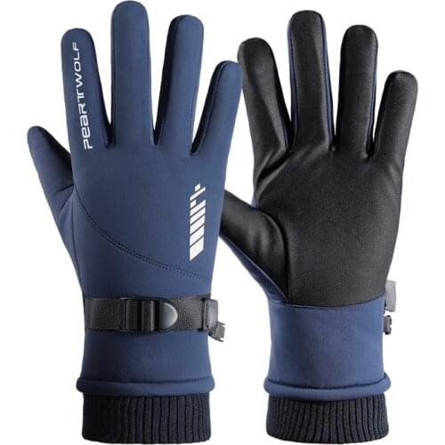 Ski Gloves Men Women Winter Outdoor Warm Windproof Waterproof Touch Screen Gloves Anti-slip Thick Fleece Cycling Skiing Gloves