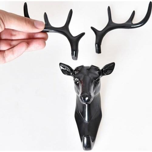 Antlers Wall Decoration Hooks Creative Personality Deer Head Wall Hooks Seamless Key Wall Hooks Household Decorative Hooks