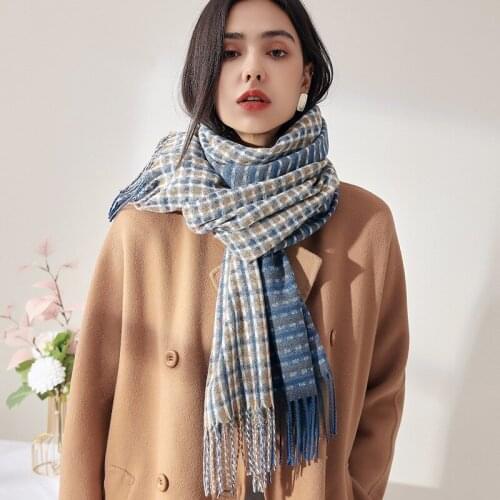 New Woman Winter Scarf Female Shawls Cashmere Handfeeling Winter Wraps Solid Color Winter Hijab Scarf Wholesale