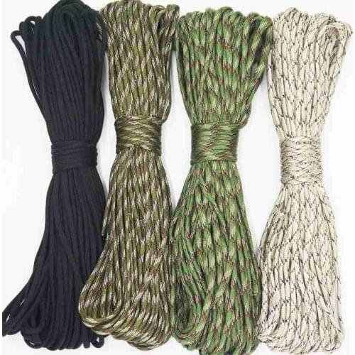 5 Meters Dia.4mm 7 Stand Cores Parachute Cord Lanyard Outdoor Camping Rope Climbing Hiking Survival Equipment Tent Accessories