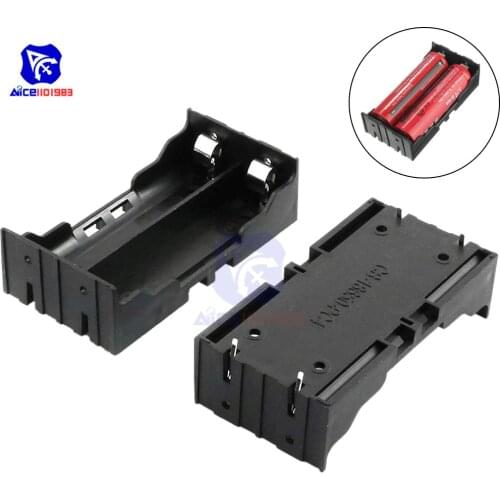 Diymore 2x3.7V 18650 Lithium Batteries Storage Box Holder Plastic Battery Pack Case with Pin