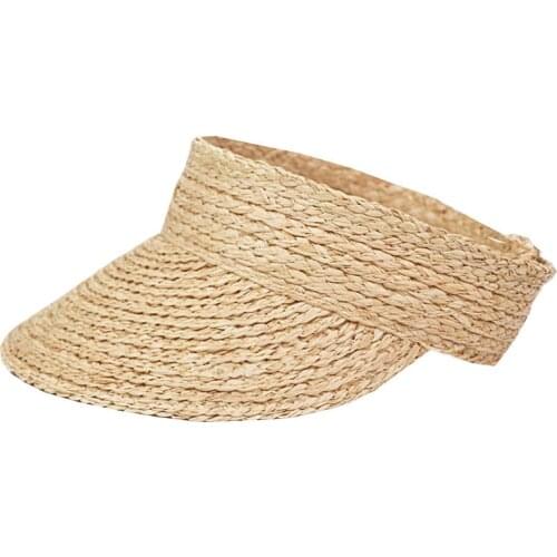 K73 Raffia Woven Cap Empty Straw Hat Audjustable Foldable Temperament Wild Ins Sun Hat Sunscreen Holiday Beach Hat 2020New