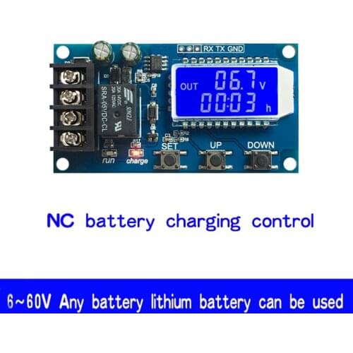 XY-L10A Lithium Battery Charge Control Module 8.4v12v24v Timed Overcharge Protection Relay Switch DC6V~60V Prevent overcharging
