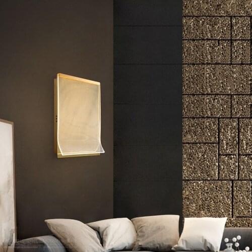 Nordic Luxury Golden Led Wall Lamp For Bedroom Bedsides Acrylic Wall Light Home Mirror Hotel Dining Room Decor Lighting Lustre