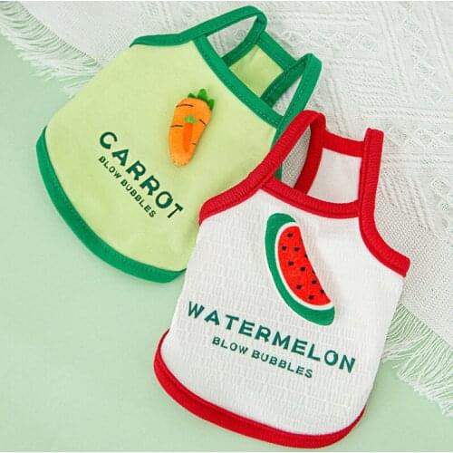 Cute Print Korean Style Design Dog Clothes for Spring Summer Dog Vest York Shirt Puppy Cat Mesh Cooling Beach Shirt Pet Apparel