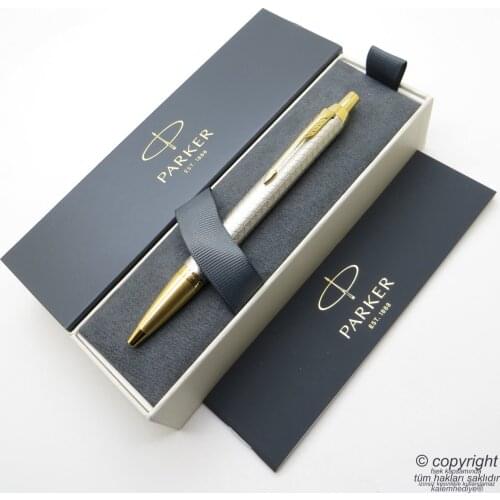 Parker IM Premium Satin Gold Ballpoint Pen | İsme Special Pen