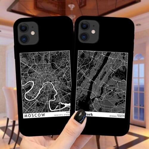 MOSCOW Travel Country Sketch City Map Silicone Phone Case Cover For iPhone 12 Mini 11 Pro XS Max X XR 6 6S 7 8 Plus 5S SE 2020