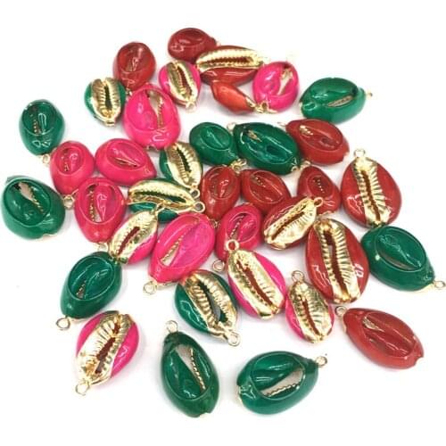 Random color Natural shell color shells Pendants Charms Necklace pendant for Jewelry Making DIY Bracelet Necklaces Accessories