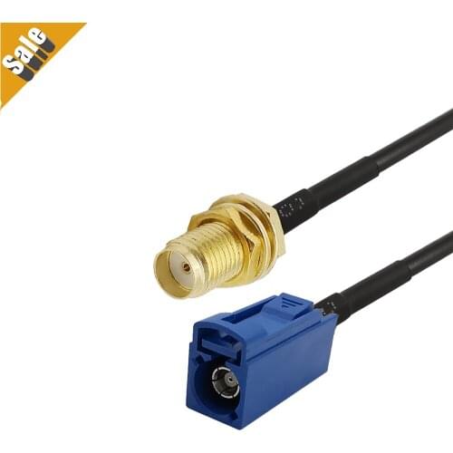 RG174 Fakra Blue C Female to SMA Female Pigtail Extension Cable Connector for Wireless GPS/Car Radio Vehicle Antenna 10/15/20CM