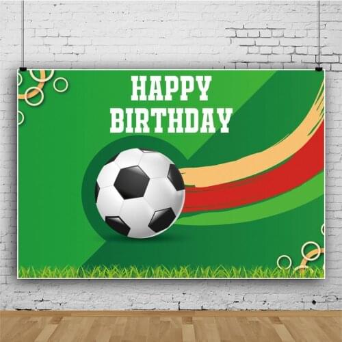 Soccer Sports Blue Sky Grass Backdrop Boy Birthday Party Room Table Decoration Photography Photo Child Custom Vinyl Background