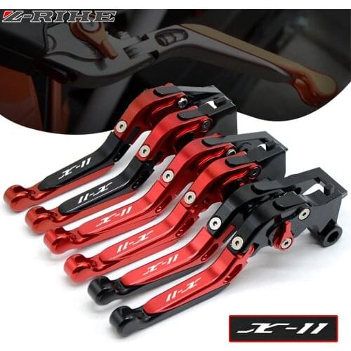 LOGO X-11 For HONDA X11 X-11 X 11 1999 2000 2001 2002 Motorcycle Accessories Folding Extendable Brake Clutch Levers 12 Colors