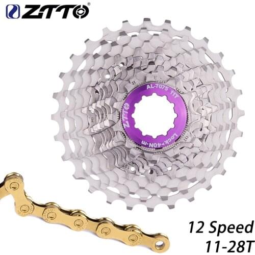 ZTTO SLR Bicycle 12 Speed 11-28T Road Bike Cassette Gravel Bike Ultralight 12S Freewheel 22s Flywheel 12speed CNC Sprocket