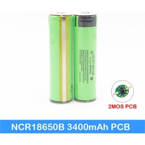 18650 battery ncr18650b protected New Original 18650 3.7v 3400mah Lithium Rechargeable Battery NCR18650B with PCB