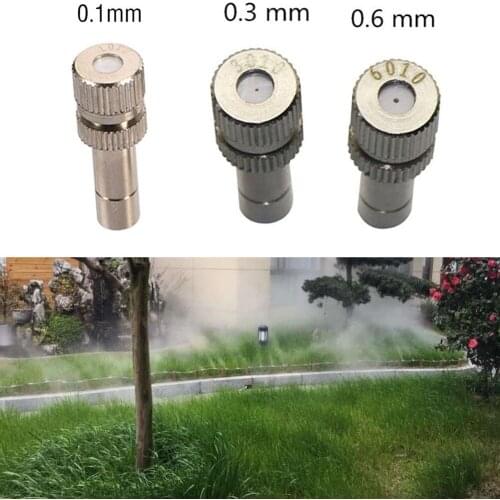 3Pcs 6mm Dia Garden Sprayer Low Pressure 5~20bar Fine Atomization Misting Nozzle Dust Removal Cooling Fog Nozzles