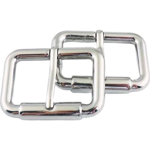 4 pcs DIY Metal Belt buckle 32mm Hand Bag Shoe Jeans Strap Belt Web Adjust Roller Pin Buckle Snap Rectangle Ring Leather Craft