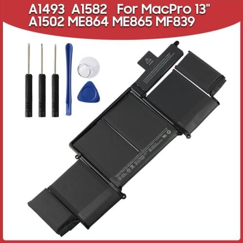 Original Replacement Battery A1493 A1582 For MacBook Pro A1502 ME864 ME865 A1493 A1582 MF839 MacPro 13" Laptop Batteries