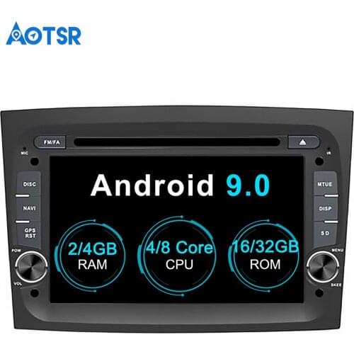 Aotsr Android 9.0 GPS navigation Car DVD Player For FIAT DOBLO 2016 2017 2018 multimedia 2 din radio recorder 4GB+32GB 2GB+16GB