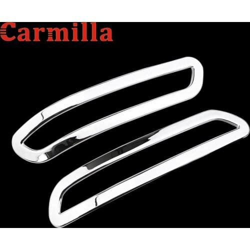 Carmilla 2pcs/set ABS Chrome Car Rear Fog Light Cover Fog Lamp Sticker Trim For Toyota Innova 2016 2017 Accessories