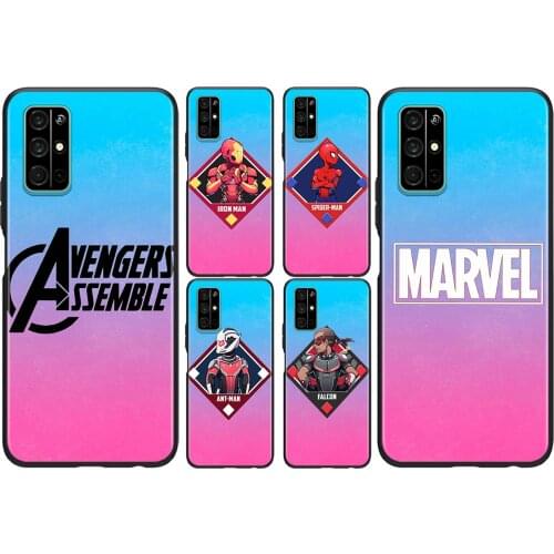Avengers superhero For Huawei Honor 50 SE V30 View 20 V20 30i 30S 30 20S 20E 20i 20 Lite Pro Plus Black Phone Case