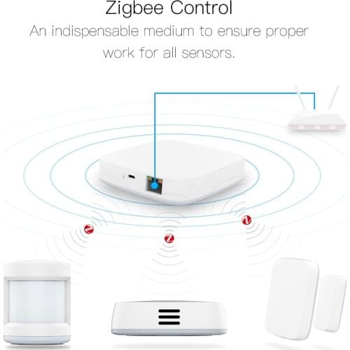 Tuya Smart Zigbee Gateway Hub Home Automation Scene Security Alarm Kit PIR Door&Window Temperature&Humidity Sensor Smart Life