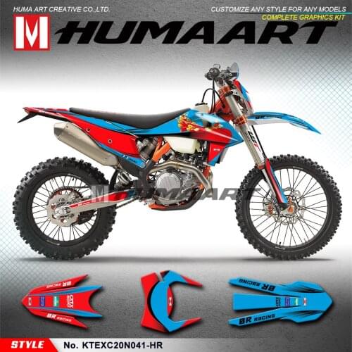HUMAART Motocross Graphics Custom Vinyl for EXC EXC-F XC-W XCF-W 150 300 500 SX SXF XC-F 125 250 350 450 2019 2020 2021
