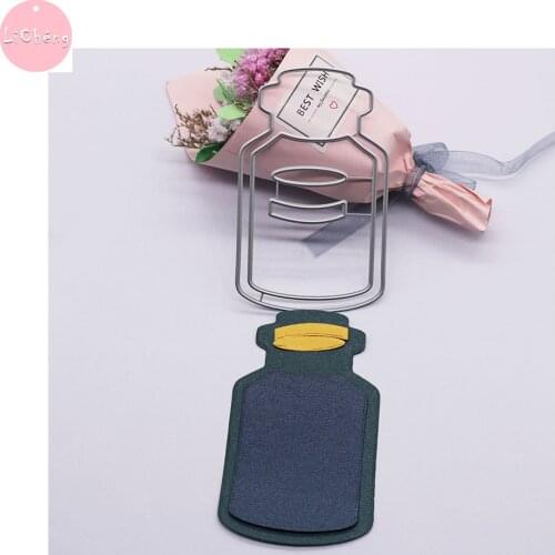 Drift Bottle Metal Cutting Dies Scrapbooking Dies for Cards Making Crafts Embossing Folder Etched Stencil Slimline Card Dies