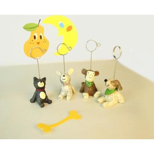 8 Style Mini Resin Animal Shaped Table Number Holder Place Card Clip Wedding Birthday Party Decoration SN2302