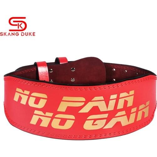 SkangDuke PU Buckle Weightlifting Belt Waist Support Men Women Dumbbell Barbell Gym Weights Fitness Bodybuilding Power Training