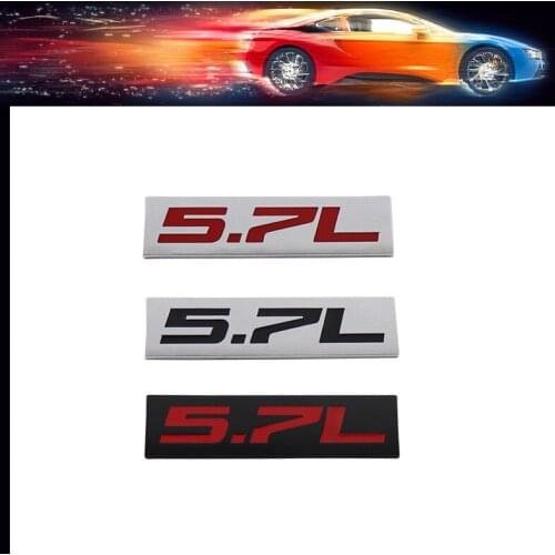 Premium 5.7L 5.7 L car Engine Hood Fender trunk Tail Rear Bonnet Nameplate Decal Emblem Badge Sticker for Universal