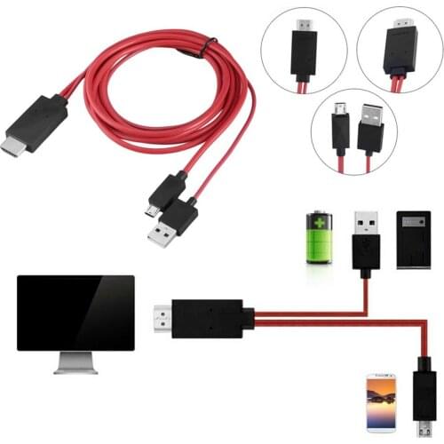 Professional MHL 1080p Micro USB To HDMI-compatible Cables With 11 Pin For Samsung Galaxy S1-4 Note1-4 S4 I9500 S3 I9300