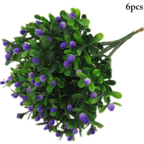 6Pcs/Set Lifelike Artificial Flower Branch Simulation Plants Mini Plastic Flower Faux Flowers For Wedding Decor Photography Prop