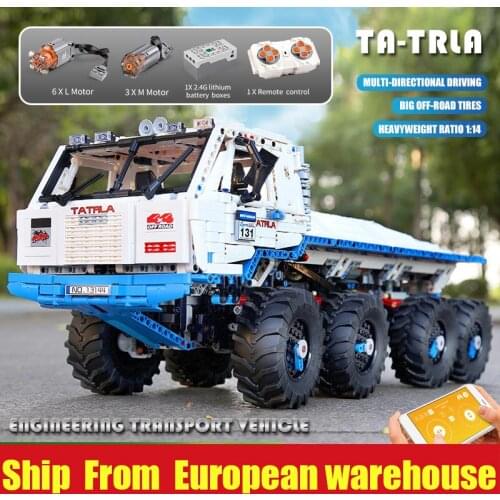 Mould King 13144 High-Tech Compatible 27092 Arakawa Moc Tow off-road Truck Tatra 8x8 Building Blocks Bricks Halloween Gift Toy