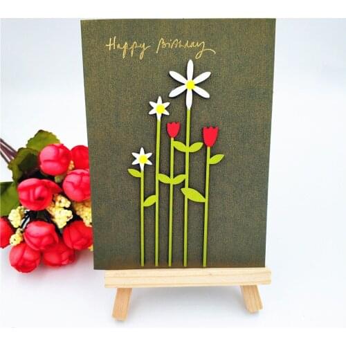 Die Cutting dies Long rod flower metal craft paper die Scrapbooking/DIY Embossing mould Easter New Year