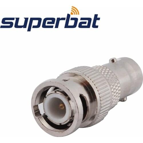 Superbat BNC Adapter Plug to Jack Straight Connector 50Ohm Nickelplated RF Coaxial Connector