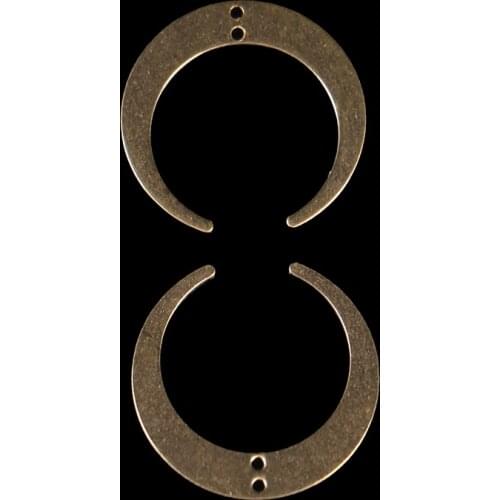 10pcs 28.5*27.5mm double hole moon jewelry, brass pendant, geometric earring pendant, DIY jewelry accessories