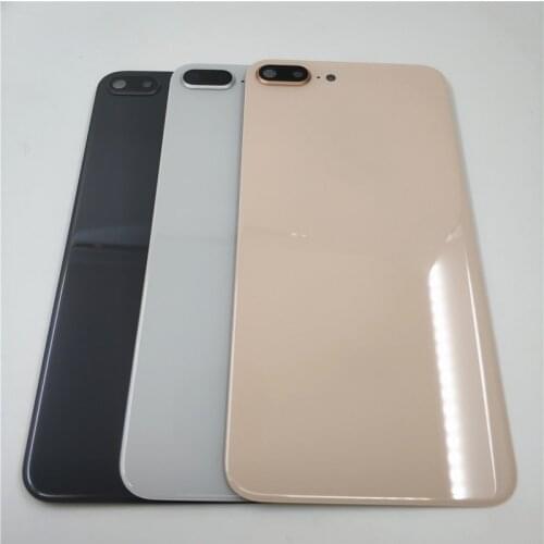 For iPhone 8 Plus Back Battery Glass Cover Rear Door Housing Case For iPhone 8 8G Back Glass Panel With Camera Frame Lens+Logo