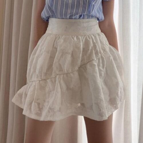 2020 new pricess Casual Patchwork Lace Women Skirt High Waist Irregular Diamonds Mesh Skirts