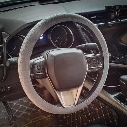 1pcs Universal DIY Texture Soft Auto Soft Silicon Steering Wheel Car Silicone Steering Wheel Glove Cover Automobiles Accessories