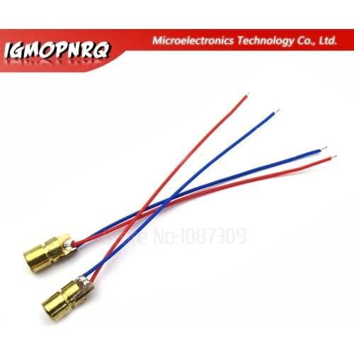 10Pcs Laser 5V 5mW 650 nm Diodo RED Dot Laser Diod Circuit 5V 5mW 650nm Module Pointer Sight Copper Head