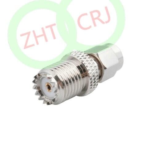 20pcs brass MINI UHF Female Jack TO SMA Male Plug Straight RF COAXIAL Connector