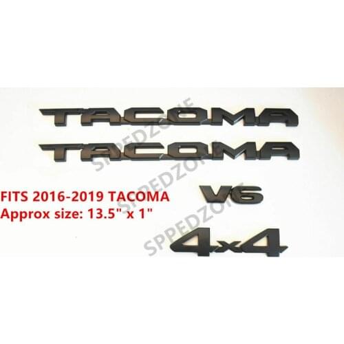 4pc For 2016-2018 Tag MATTE Black Door Emblem Decal Badge Nameplate