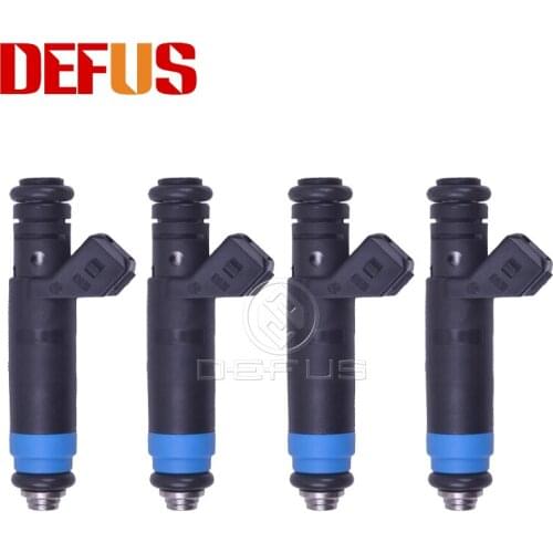 DEFUS 4pcs Fuel Injector Nozzle Bico ITG048 For Renault Clio Twingo Kangoo 1.0L 8v Gasoline Petrol H2742 274263 7700274294 NEW